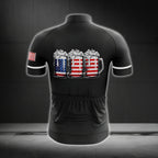 Beer American Flag Cycling Jersey Short Sleeve For Mens, Patriotic Beer Cycling Jerseys CG0048