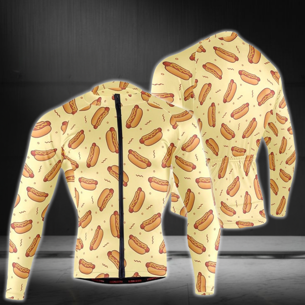 Men's Hot Dog Cycling Long Sleeve Jerseys, Hot Dog Cycling Jerseys CZ0137
