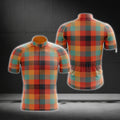 Orange Plaid Cycling Short Sleeve Men Jersey, Plaid Cycling Jerseys CG0544