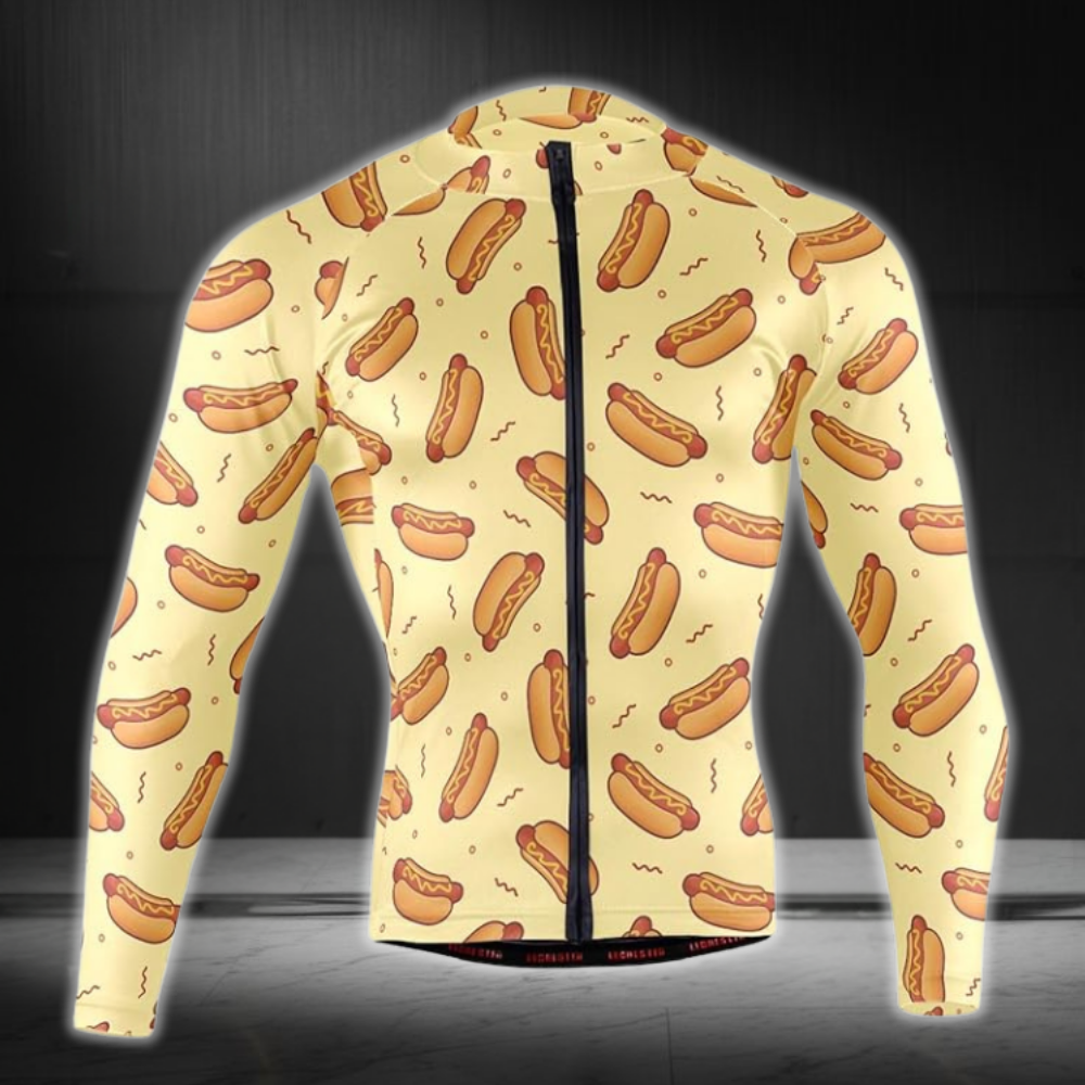 Men's Hot Dog Cycling Long Sleeve Jerseys, Hot Dog Cycling Jerseys CZ0137