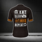 Eat Sleep Bike Repeat Men's Short Sleeve Cycling Jersey, Funny Cycling Jerseys CG0366