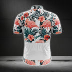 Tropical Flamingo Cycling Short Sleeve Men Jersey, Flamingo Cycling Jerseys CG0616
