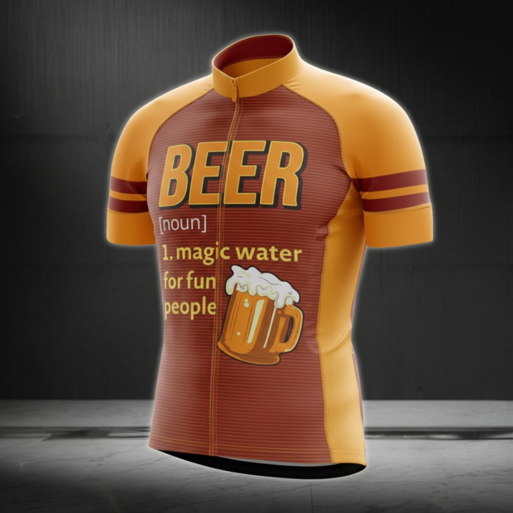 Beer Magic Water For Fun People Cycling Jersey Short Sleeve For Mens, Beer Lovers Cycling Jerseys CG0050