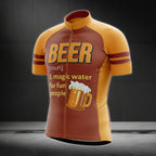 Beer Magic Water For Fun People Cycling Jersey Short Sleeve For Mens, Beer Lovers Cycling Jerseys CG0050