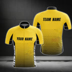 Custom Team Black And Yellow Cycling Short Sleeve Jersey Mens, Custom Team Cycling Jerseys CG0422
