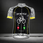 My Bicycle Is Calling And I Must Go Men's Short Sleeve Cycling Jersey, Funny Cycling Jerseys For Mens CG0322