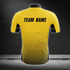 Custom Team Black And Yellow Cycling Short Sleeve Jersey Mens, Custom Team Cycling Jerseys CG0422