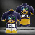 Save The Earth It's The Only Planet With Beer Cycling Jersey Short Sleeve For Men, Eco Cycling Jersey For Beer Lovers CG0197