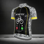 My Bicycle Is Calling And I Must Go Men's Short Sleeve Cycling Jersey, Funny Cycling Jerseys For Mens CG0322