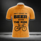 Don't Forget Beer After The Ride Men's Cycling Short Sleeve Jersey, Funny Beer Cycling Jersey CG0051