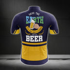 Save The Earth It's The Only Planet With Beer Cycling Jersey Short Sleeve For Men, Eco Cycling Jersey For Beer Lovers CG0197