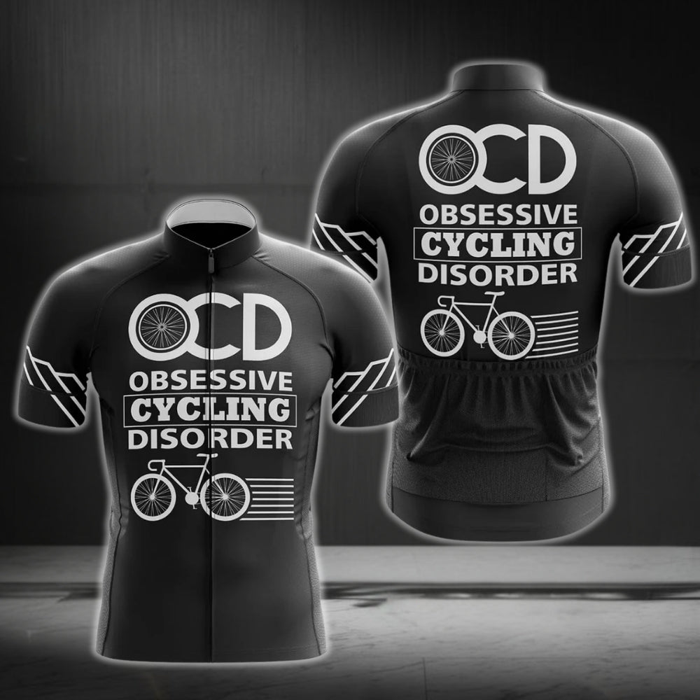 OCD Obsessed Cycling Disorder Men's Cycling Short Sleeve Jersey, Funny Cycling Jerseys CG0198