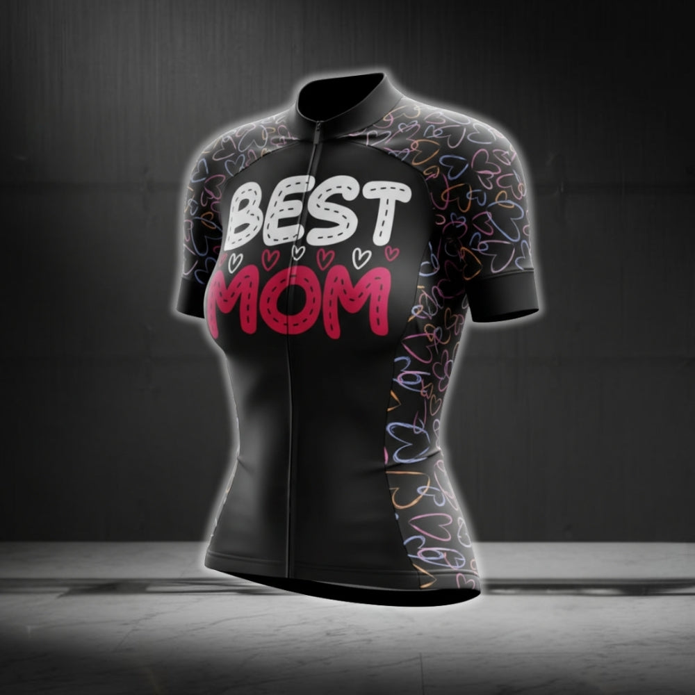 Best Mom Cycling Short Sleeve Jersey, Mom Cycling Jersey For Mother's Day CG0070