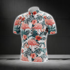 Tropical Flamingo Cycling Short Sleeve Men Jersey, Flamingo Cycling Jerseys CG0616