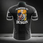 Powered By Jesus Cycling Short Sleeve Jersey Mens, Christian Cycling Jerseys For Men CZ0094