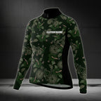 Custom Women's Floral Cycling Long Sleeve Jersey, Custom Cycling Jersey For Women CZ0008