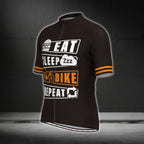Eat Sleep Bike Repeat Men's Short Sleeve Cycling Jersey, Funny Cycling Jerseys CG0366