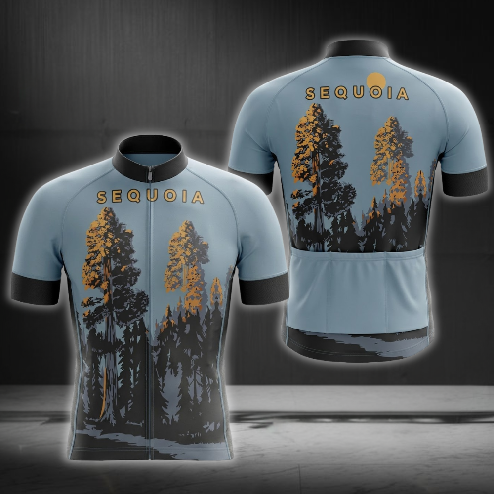 Sequoia Cycling Short Sleeve Jersey For Men, California Cycling Jersey CG0840