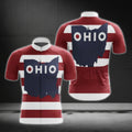 Men's Ohio Flag Short Sleeve Cycling Jersey, Ohio Cycling Jerseys CG0424