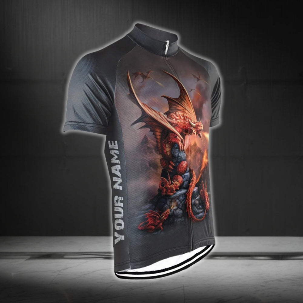 Custom Dragon Cycling Short Sleeve Jersey For Mens, Custom Dragon Cycling Jerseys CG0323