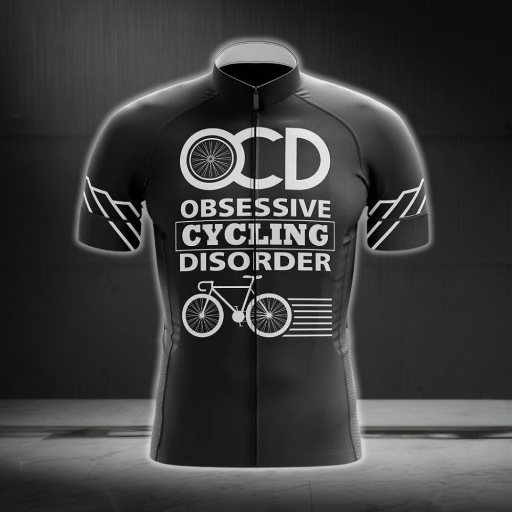 OCD Obsessed Cycling Disorder Men's Cycling Short Sleeve Jersey, Funny Cycling Jerseys CG0198