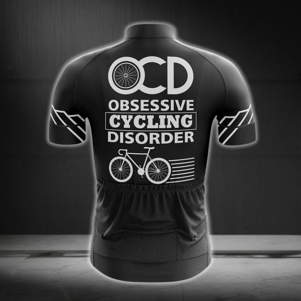 OCD Obsessed Cycling Disorder Men's Cycling Short Sleeve Jersey, Funny Cycling Jerseys CG0198