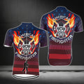 Custom American Firefighter Cycling Short Sleeve Jersey For Mens, Custom Firefighter Cycling Jerseys CG0324