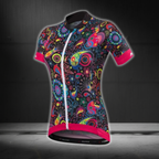 Paisley Cycling Short Sleeve Jersey For Women, Ladies Paisley Cycling Jerseys CZ0140