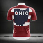 Men's Ohio Flag Short Sleeve Cycling Jersey, Ohio Cycling Jerseys CG0424