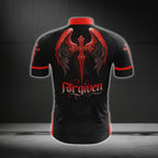 Black And Red Cross Forgiven Cycling Short Sleeve Jersey For Men, Christian Cycling Jerseys CG0547