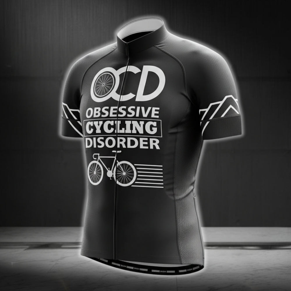 OCD Obsessed Cycling Disorder Men's Cycling Short Sleeve Jersey, Funny Cycling Jerseys CG0198