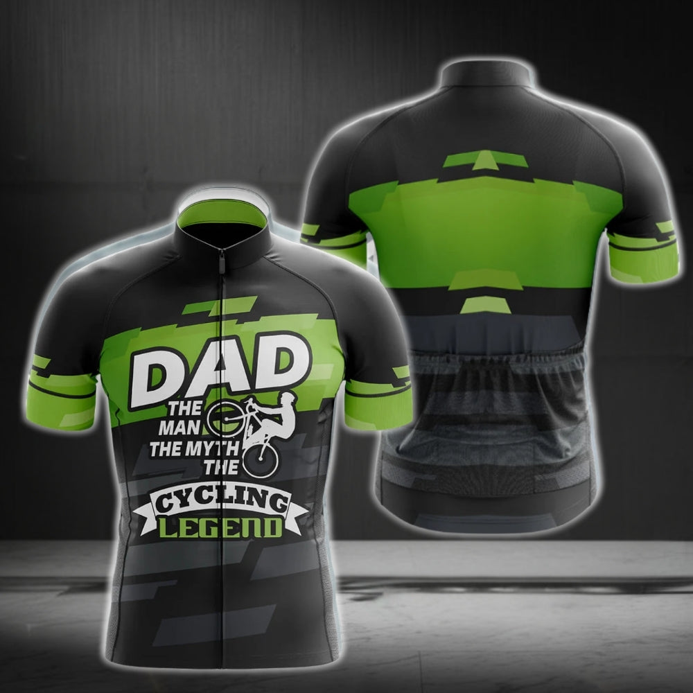 Dad The Man The Myth The Cycling Legend Short Sleeve Cycling Jerseys, Cycling Jerseys For Dad Father's Day CG0199