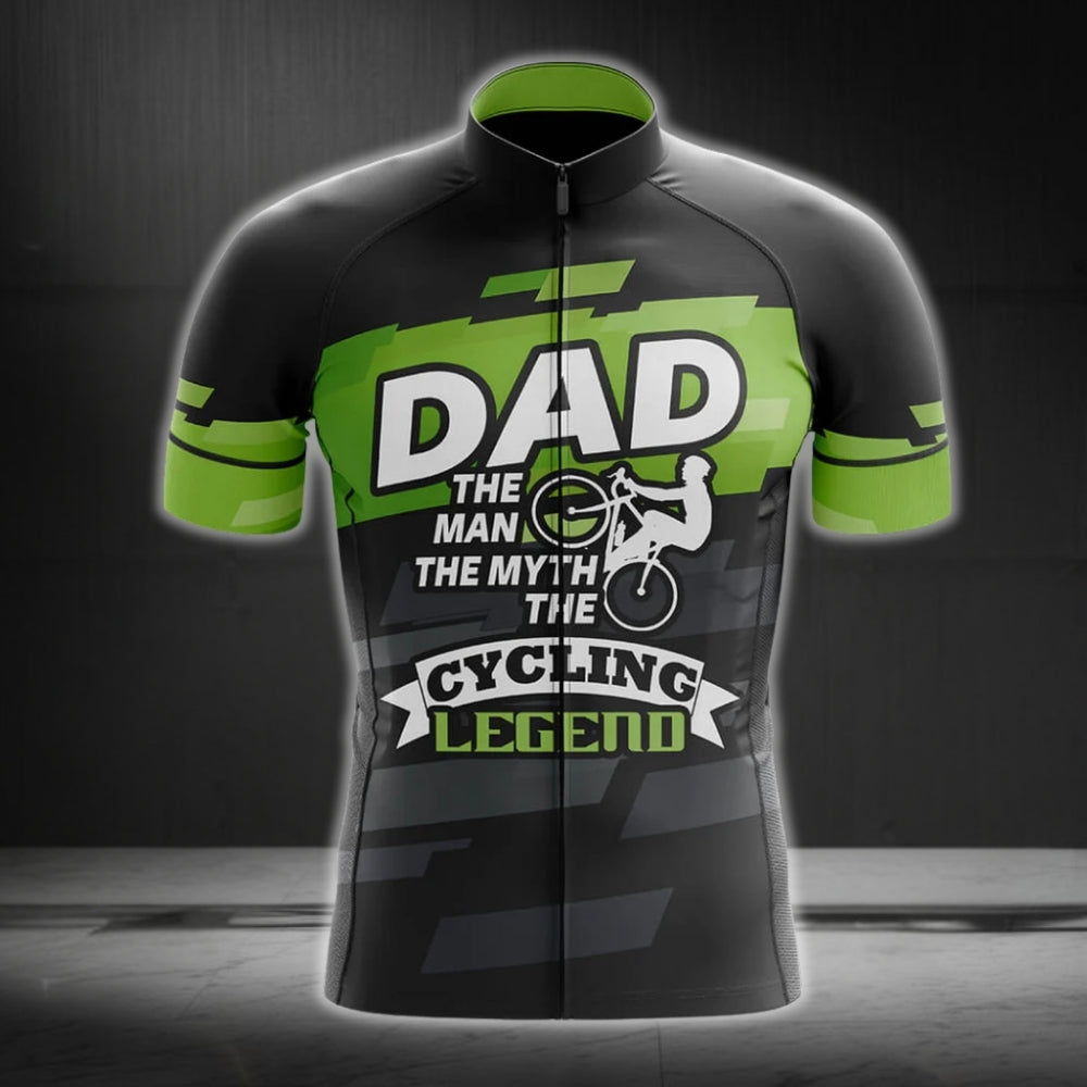 Dad The Man The Myth The Cycling Legend Short Sleeve Cycling Jerseys, Cycling Jerseys For Dad Father's Day CG0199