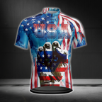 USA Flag Cycling Short Sleeve Jersey For Men, Patriotic Cycling Jerseys CZ0141
