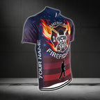 Custom American Firefighter Cycling Short Sleeve Jersey For Mens, Custom Firefighter Cycling Jerseys CG0324
