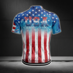 USA Flag Cycling Short Sleeve Jersey For Men, Patriotic Cycling Jerseys CZ0141