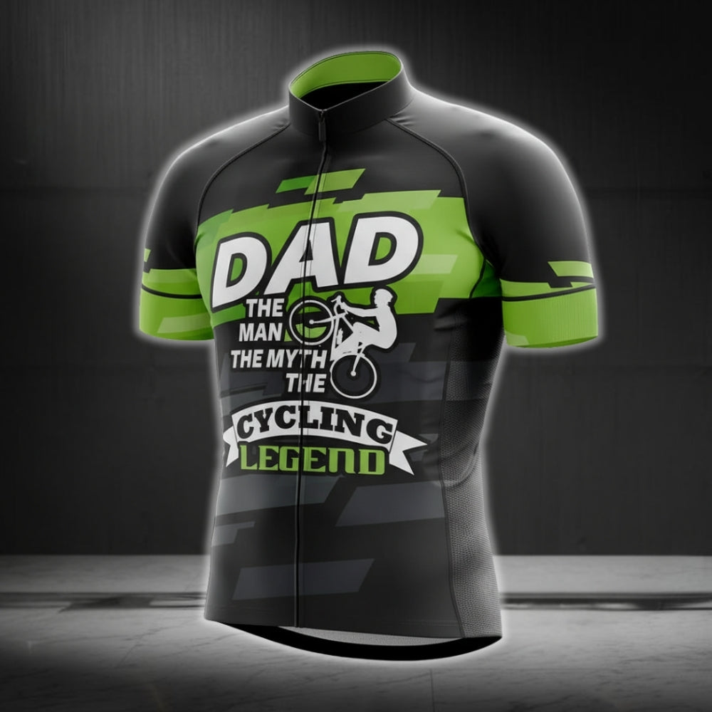 Dad The Man The Myth The Cycling Legend Short Sleeve Cycling Jerseys, Cycling Jerseys For Dad Father's Day CG0199