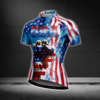 USA Flag Cycling Short Sleeve Jersey For Men, Patriotic Cycling Jerseys CZ0141