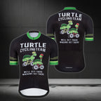 Turtle Cycling Team We'll Get There When We Get There Short Sleeve Cycling Jersey For Mens, Turtle Funny Cycling Jerseys CZ0072