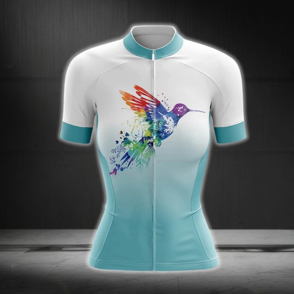 Hummingbird Women's Cycling Short Sleeve Jersey, Hummingbird Lovers Cycling Jerseys For Womens CG0236