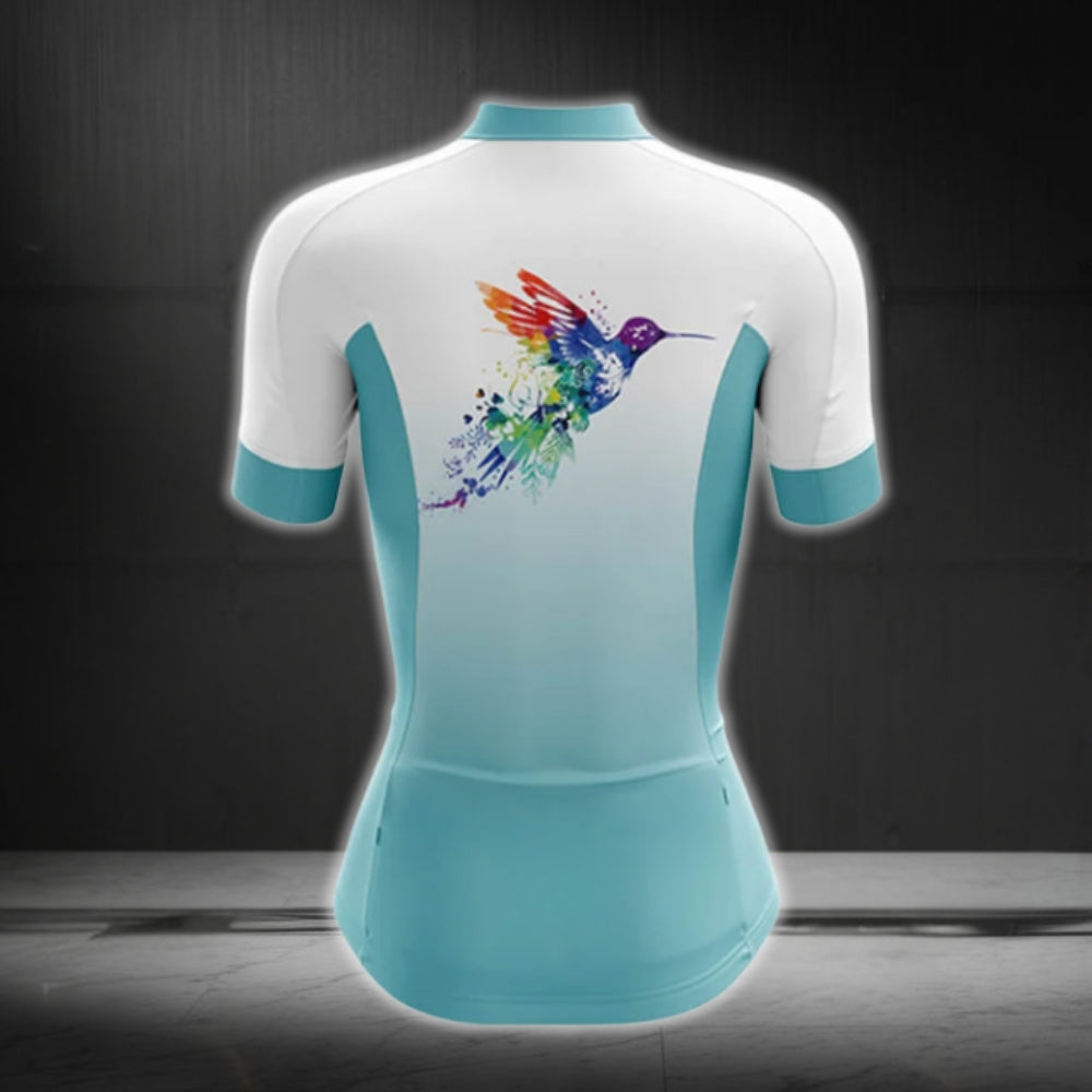 Hummingbird Women's Cycling Short Sleeve Jersey, Hummingbird Lovers Cycling Jerseys For Womens CG0236