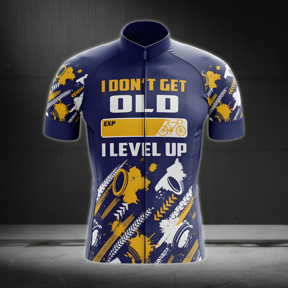 I Don't Get Old I Level Up Cycling Short Sleeve Jersey For Men, Funny Cycling Jerseys CG0054