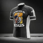 Powered By Jesus Cycling Short Sleeve Jersey Mens, Christian Cycling Jerseys For Men CZ0094