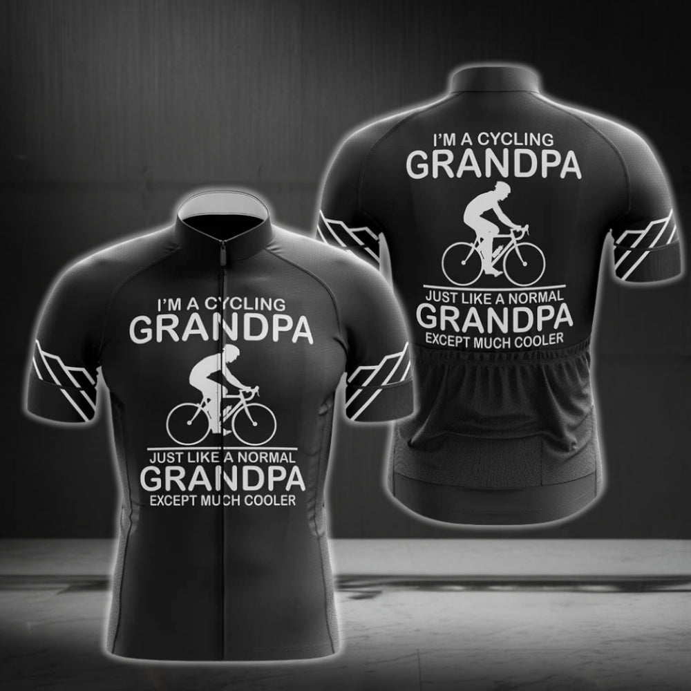 I'm A Cycling Grandpa Short Sleeve Men's Cycling Jersey, Grandpa Cycling Jerseys CG0127