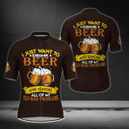I Just Want To Drink Beer And Ignore All Of My Old Man Problems Cycling Short Sleeve Jersey For Mens, Beer Cycling Jerseys CE0003