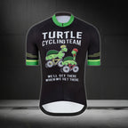 Turtle Cycling Team We'll Get There When We Get There Short Sleeve Cycling Jersey For Mens, Turtle Funny Cycling Jerseys CZ0072