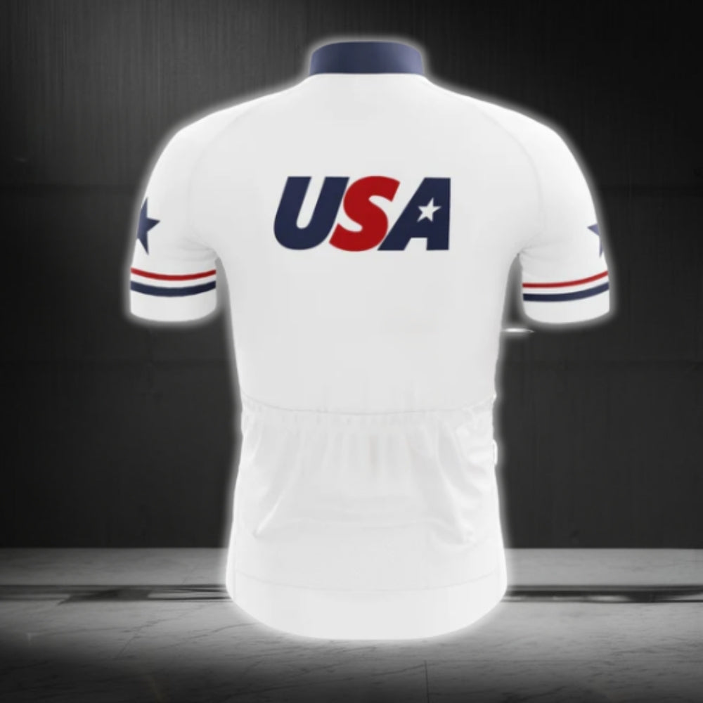 USA Cycling Short Sleeve Jersey For Men, Patriotic Cycling Jerseys CG0426