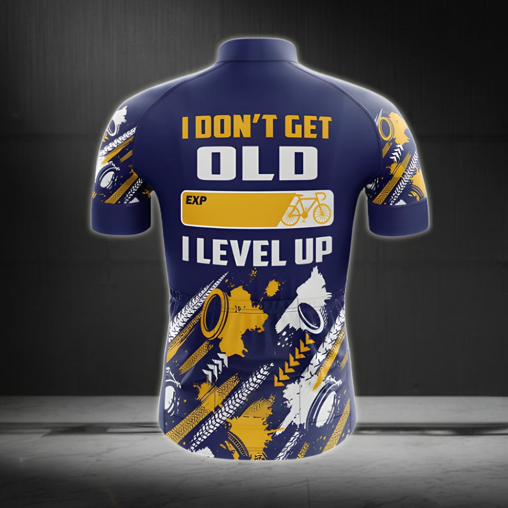 I Don't Get Old I Level Up Cycling Short Sleeve Jersey For Men, Funny Cycling Jerseys CG0054