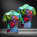 Colorful Geometric Cycling Short Sleeve Jersey Mens, Men's Colorful Cycling Jerseys CE0051