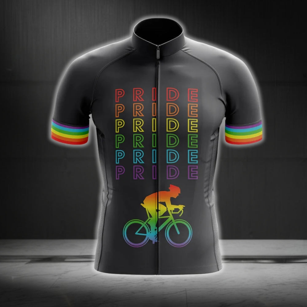 Pride Rainbow Cycling Short Sleeve Jersey Mens, LGBT Cycling Jerseys CG0201